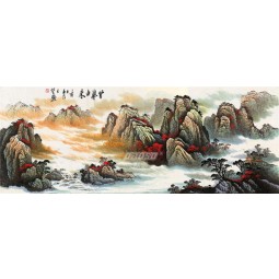 B490 Landscape Painting Background Wall Decoration Ink Painting for Home Decor