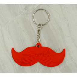 Soft pvc christmas key tag Santa beard key holder for sale