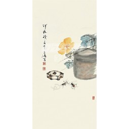B435-2 Chinese Ink Painting of Flower Wall Decoration Painting by Qi Baishi