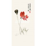 B435-3 Chinese Ink Painting of Lotus Wall Decoration Painting by Qi Baishi