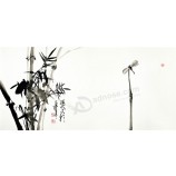 B439 Modern Ink Painting Bamboo Background Wall Decoration for Living Room