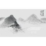 B447 Chinese Style Water and Ink Painting Background Wall Decoration Artwork Printing