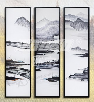 B448 중국 가로 물 및 잉크 그림 벽 장식 그림 작품 인쇄