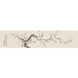 B453 Hand Painted Plum Blossom Water and Ink Painting Bed Head Decorative Painting