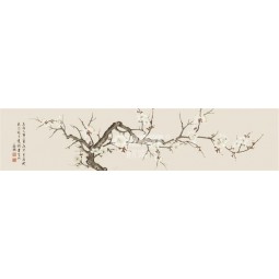 B453 Hand Painted Plum Blossom Water and Ink Painting Bed Head Decorative Painting