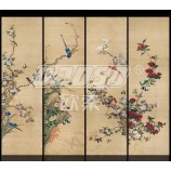 B456 Flower and Bird Water and Ink Painting Background Wall Decoration Artwork Printing