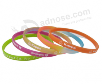 Promotion debossed ink filled silicone wristband