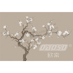 B468 novo estilo chinês plum blossom cama cabeça fundo decoração da parede
