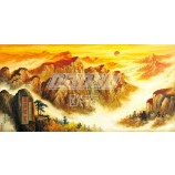 B504 Mount Tai Landscape Ink Painting Background Wall Decoration