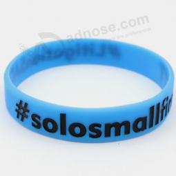 Eco-friendly custom printed debossed silicone bracelet