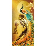 E019 Golden Phoenix Background Wall Decoration Ink Painting Mural Home Decor