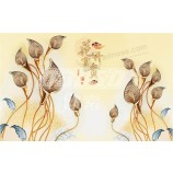 E024 3D Color Carving Calla Lily Background Wall Decorative Painting Home Decor