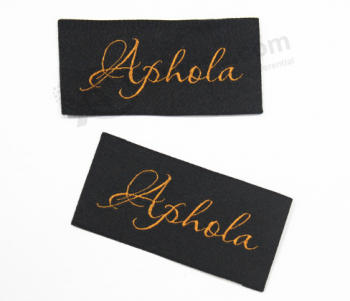 Etiquetas de tecido de poliéster etiquetas tecidas personalizadas para peças de vestuário