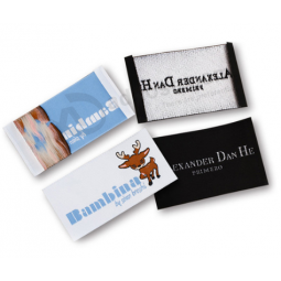 Custom private polyester woven labels for clothing