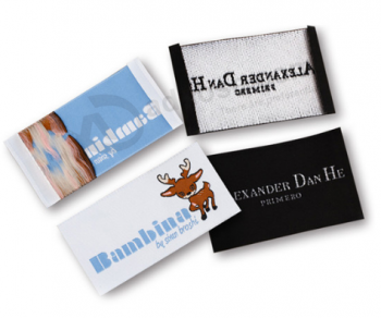 Etiquetas personalizadas de tecido de poliéster para vestuário