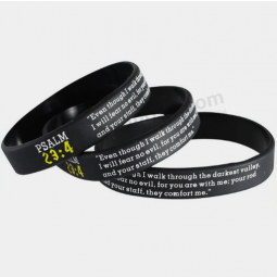 Large size rubber wrist band advertising silicone wristband