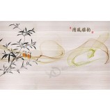 B512 moderna simplificada de bambú pintura abstracta de la tinta de fondo de la pared de la decoración de la pared