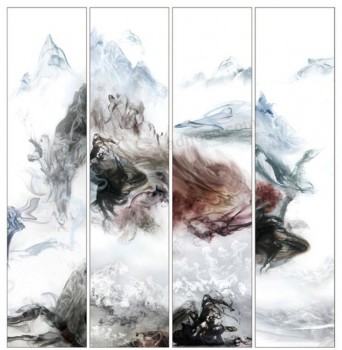 B513 Abstract Paintings of Mountain and Waters Background Wall Decoration