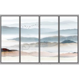 B519 abstracte schilderijen van berg en van waterenTV achtergrondmuurdecoratie