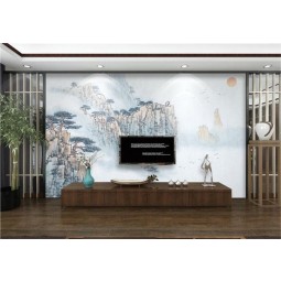 B525 arrière-plan dessiné à la main de la peinture traditionnelle chinoise mur décoration décoration illustration