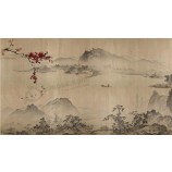 B527 Classical Landscape Ink Painting Background Wall Decoration Wall Art Printing