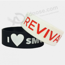 Make your own wide wristband custom silicone bracelet with logo