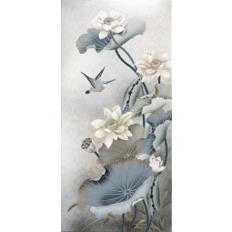 B534 Ink Painting Lotus Background Art Background Printing