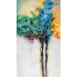 C124エレガントな生活の木の手は、油絵の芸術の印刷ポーチの装飾を描いた