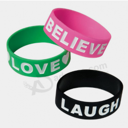 Factory direct custom cheap debossed silicone wristbands for men