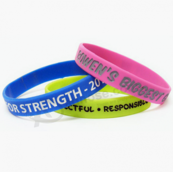 High quality gifts wrist bands promotion rubber silicone wristband