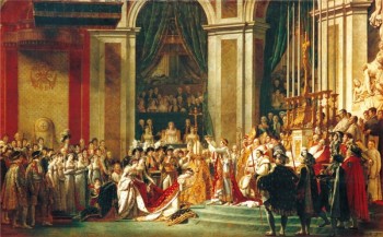 C139 Napoleons Krönungszeremonie Ölgemälde Hintergrund Wanddekoration Wandkunst Drucken