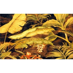 F018 Southeast Asia Style Banana Leaf Background Wall Decorative Mural