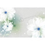 F022 Clear Green Transparent Flower Background Mural Living Room Decorative Ink Painting