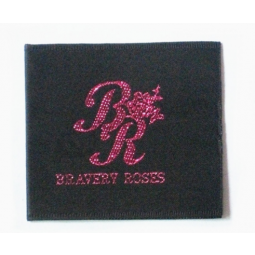 High density flat woven garments label for clothing