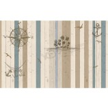 A261モダンなシンプルな木目の地中海の背景のリビングルームの装飾インクの絵画