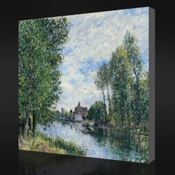 NO.F076 Alfred Sisley - The Summer in Moret, 1888 Oil Painting Living Room Decorative Painting