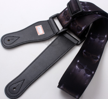 Barato personalizado diy clássico preto ajustável guitarra neck strap