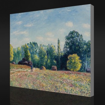 Nein.F036 Alfred Sisley-Rand des Waldes, dekorative Malerei der Ölgemäldehintergrundwand 1895