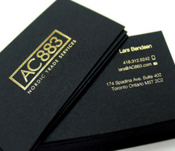 Fancy paper foil gold business name card wholesale