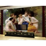 C033 Cupid Oil Painting TV Background Decorative Mural for Home Decoration