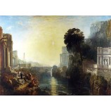 C028 Venice Harbour Landscape Oil Painting TV Background Decorative Mural