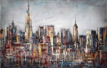 C037 urban landscape landscape oil painting tv background murale decorativo