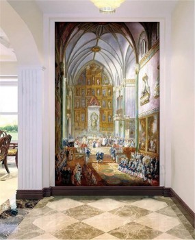 C046 palazzo cerimonia classica pittura a olio arte parete sfondo decorazione murales
