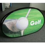 Aangepaste horizontale golf reclame op de markt een pop-up banner