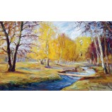 C062 European Landscape Oil Painting TV Background Decorative Mural