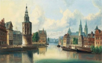 C115 Venedig Wasser Stadt Architektur TV Hintergrund dekorative Wandbild