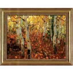 584 100x129cm Red Tree Forest Landscape Oil Painting Living Room Bedroom and Office Decorative Painting