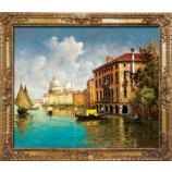 X582 100x83cm Water City Scenery Oil Painting Living Room Bedroom and Office Decorative Painting