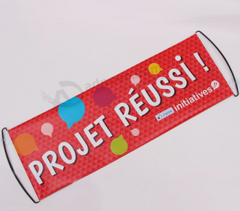 Banner retráctil de mano ventilador animando banner personalizado