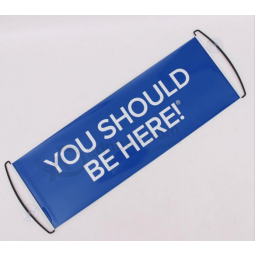 You should be here rolling banner hand held retractable scrolling banner